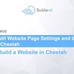 Builderall Toolbox Tips How to Edit Website Settings, Page Settings, and the Share Image in Cheetah